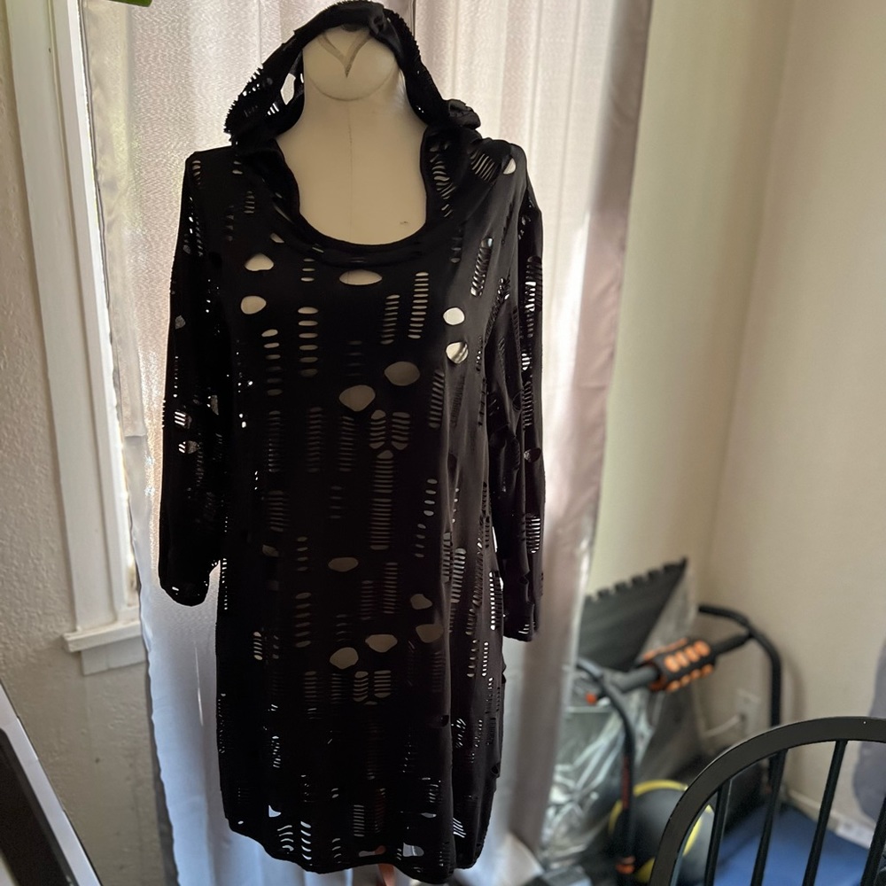 Vintage Ruti Large Mesh Hooded Tunic